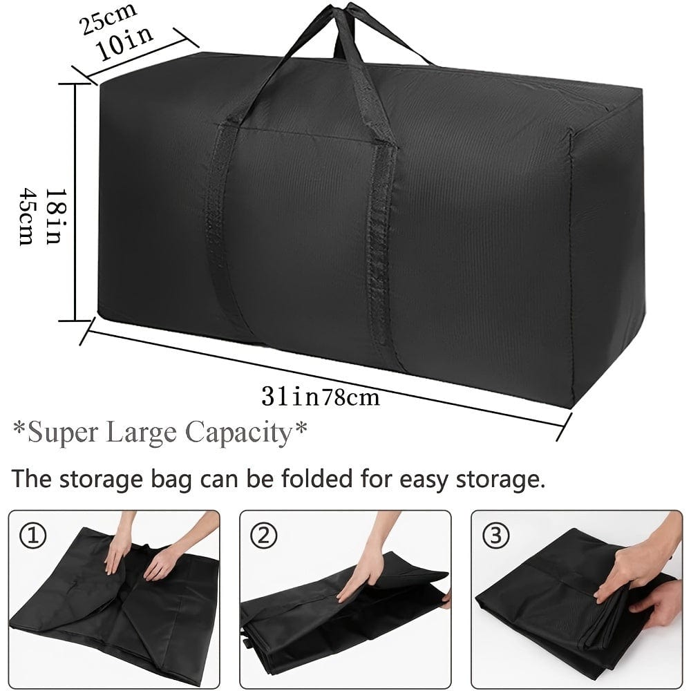 Lisslune | 2 Pieces Large Capacity Moving Bag, With Strong Zippers & Carry Handles, Storage Bag For Clothing, Moving Supplies, Space Saving Storage Bag Organizer, Suitable For Moves, Travel, Packing