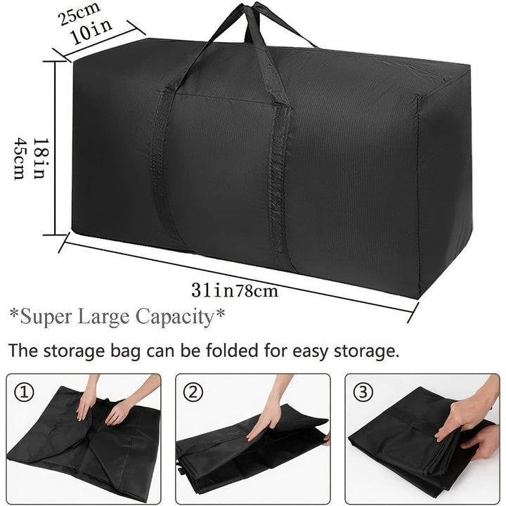 Lisslune | 2 Pieces Large Capacity Moving Bag, With Strong Zippers & Carry Handles, Storage Bag For Clothing, Moving Supplies, Space Saving Storage Bag Organizer, Suitable For Moves, Travel, Packing