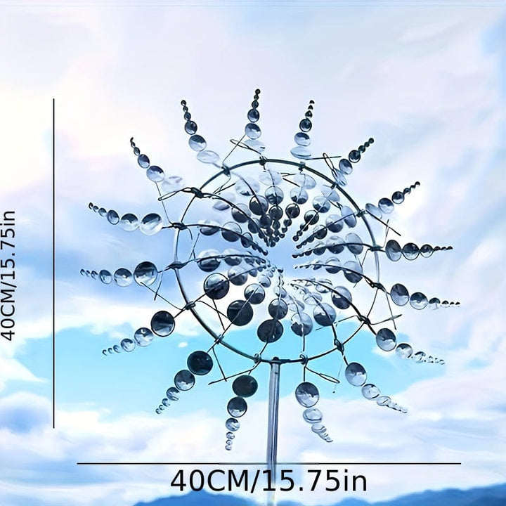 Lisslune | 1 Piece Magical Metal Windmill, 3D Metal Outdoor Wind Chime for Yard and Garden, Unique Metal Kinetic Wind Sculptures & Wind Chime, Wind Catcher Metal Outdoor Lawn Terrace Decoration Wind Sculpture