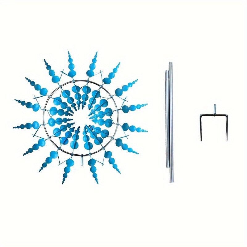 Lisslune | 1 Piece Magical Metal Windmill, 3D Metal Outdoor Wind Chime for Yard and Garden, Unique Metal Kinetic Wind Sculptures & Wind Chime, Wind Catcher Metal Outdoor Lawn Terrace Decoration Wind Sculpture