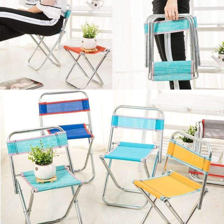 Lisslune | Outdoor Chairs Children Adults Garden Furniture Beach Chair Ultralight Seat Fishing Stool Made of Stainless Steel Portable Picnic Chair