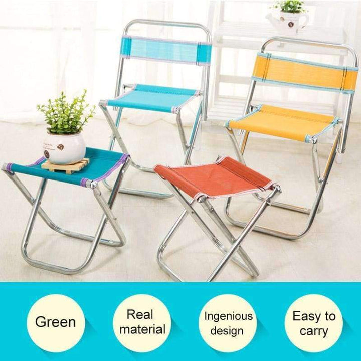 Lisslune | Outdoor Chairs Children Adults Garden Furniture Beach Chair Ultralight Seat Fishing Stool Made of Stainless Steel Portable Picnic Chair