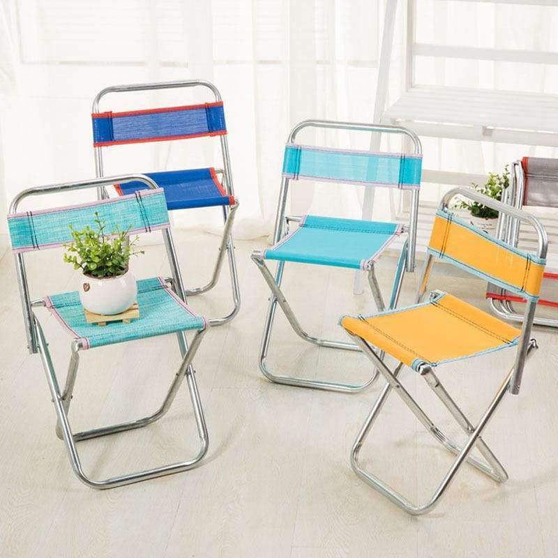Lisslune | Outdoor Chairs Children Adults Garden Furniture Beach Chair Ultralight Seat Fishing Stool Made of Stainless Steel Portable Picnic Chair
