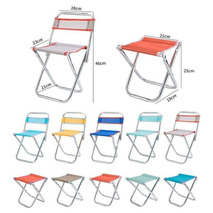 Lisslune | Outdoor Chairs Children Adults Garden Furniture Beach Chair Ultralight Seat Fishing Stool Made of Stainless Steel Portable Picnic Chair