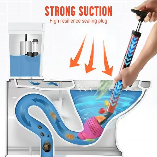 Lisslune | PLUNGAIR – High-Pressure Toilet Unblocker for Effective Clog Removal