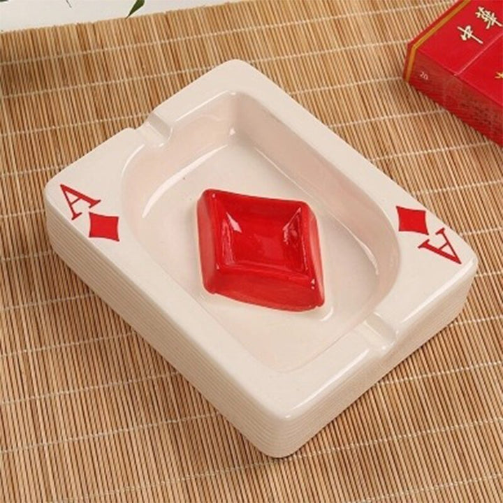 Lisslune | AceTray – Playing card-inspired rectangular ceramic ashtray