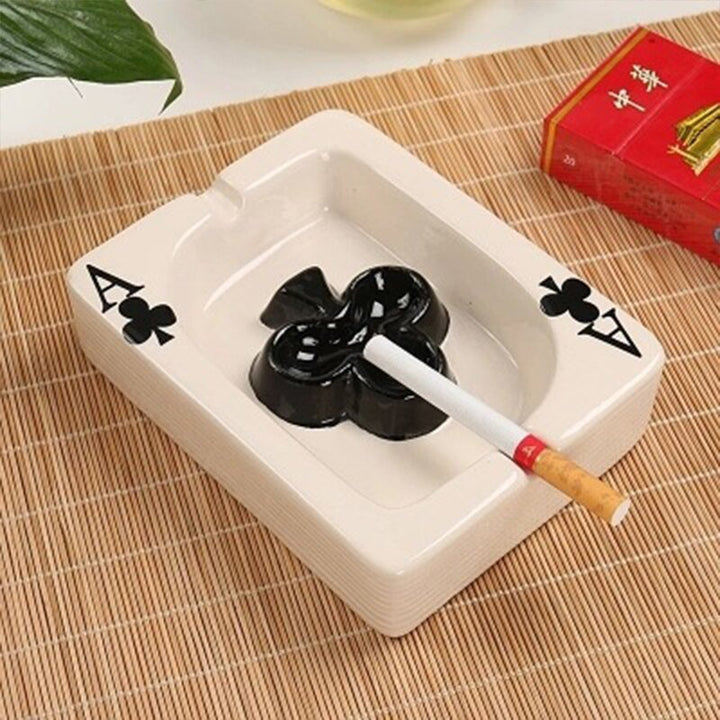 Lisslune | AceTray – Playing card-inspired rectangular ceramic ashtray