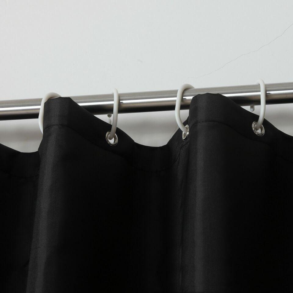 Lisslune | Waterproof black polyester shower curtain with various size options