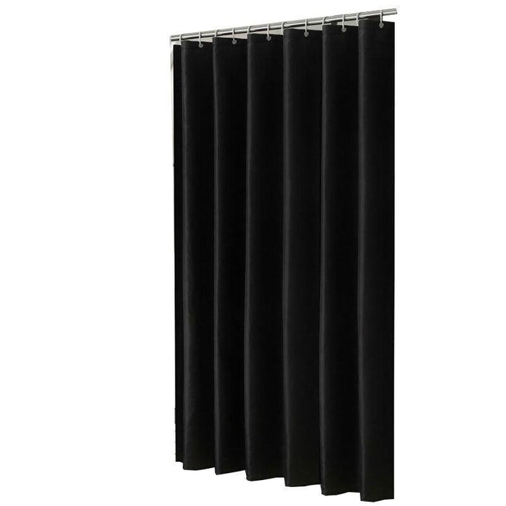 Lisslune | Waterproof black polyester shower curtain with various size options