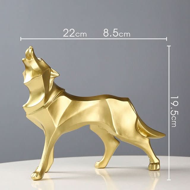 Lisslune | Handcrafted Polyresin Wolf Figurine for Home Decor