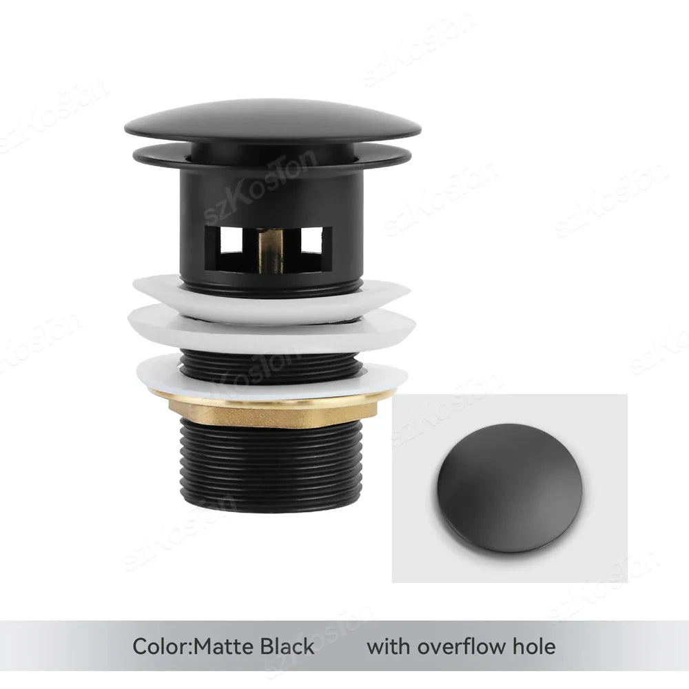 Lisslune | Pop-Up Basin Drain Plug with Overflow Options (1+1 FREE)