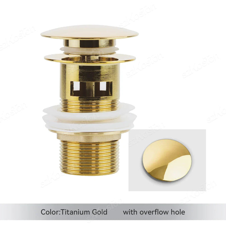 Lisslune | Pop-Up Basin Drain Plug with Overflow Options (1+1 FREE)