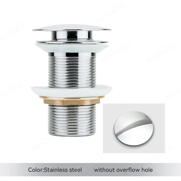 Lisslune | Pop-Up Basin Drain Plug with Overflow Options (1+1 FREE)