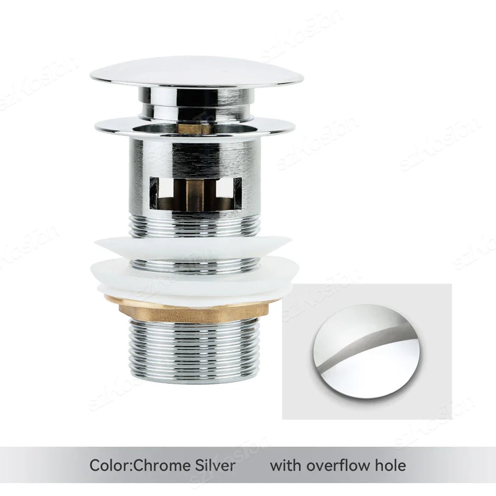 Lisslune | Pop-Up Basin Drain Plug with Overflow Options (1+1 FREE)
