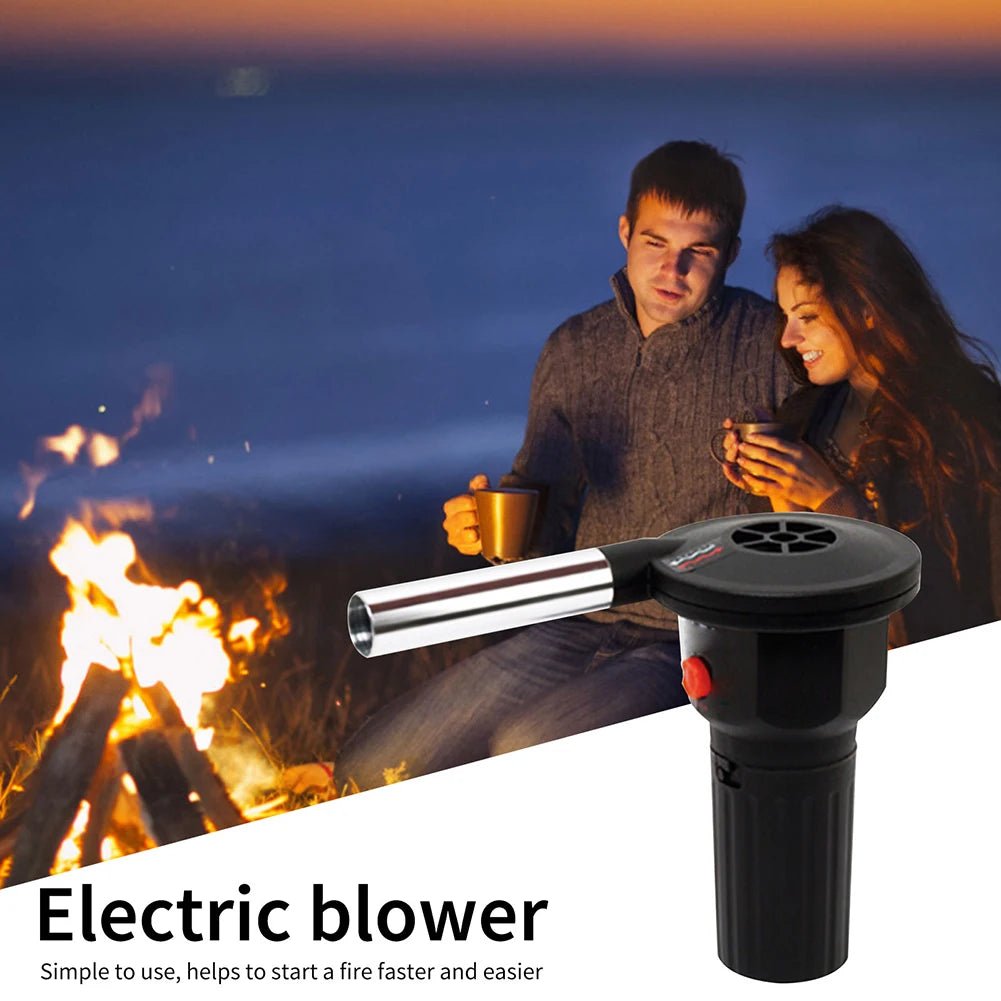 Lisslune | Portable BBQ Fire Bellows – Aluminum Hand Blower for Grilling, Camping & Picnics