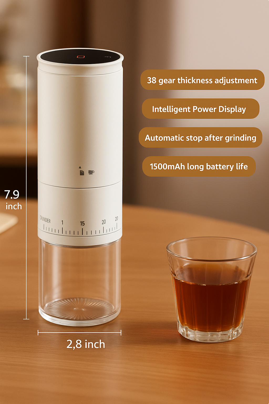 Lisslune | Portable Electric Coffee Grinder - BeanBuddy