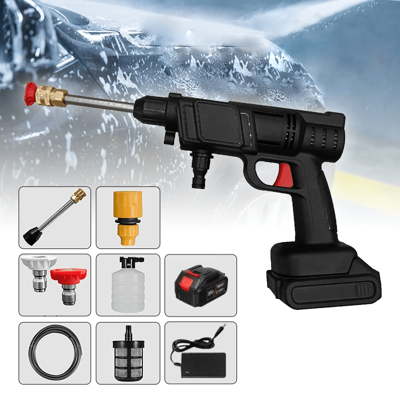 Lisslune | CLEANBURST – Portable Electric High-Pressure Cleaner with Foam Bottle & Dual Nozzles