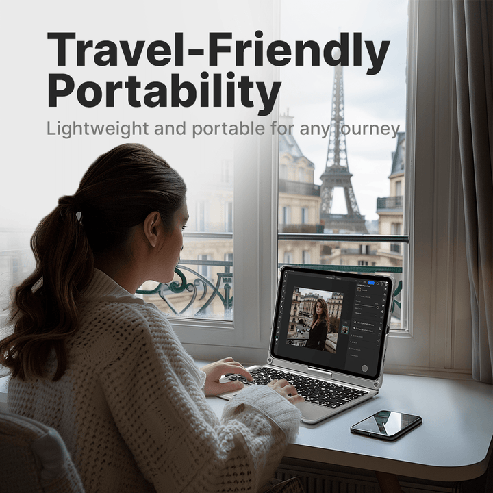 Lisslune | Wireless Keyboard Case for iPad - Rotating Design