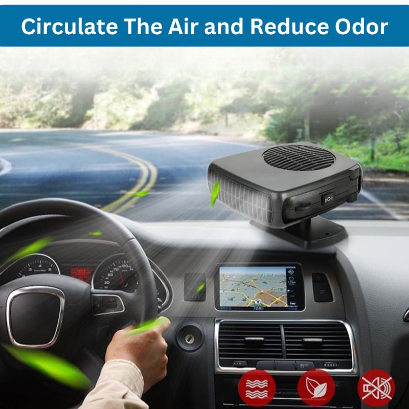 Lisslune | 12V Portable Car Heater with 360° Rotatable Base