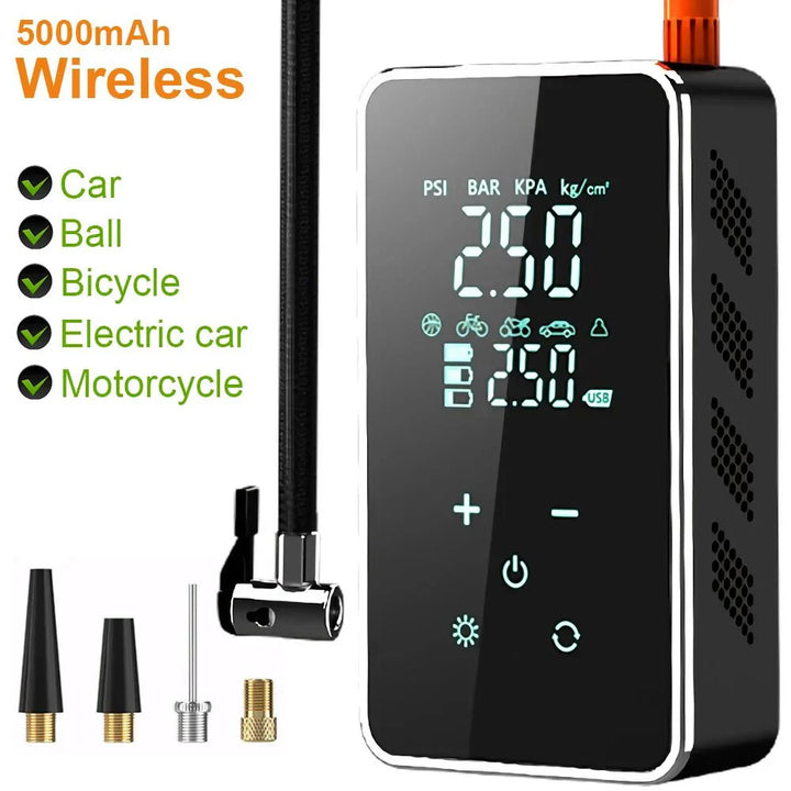 Lisslune | Portair – Portable wireless air pump with touchscreen & 150 PSI pressure
