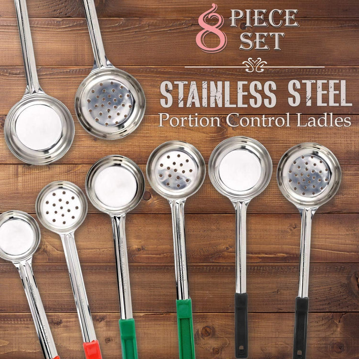 Lisslune | Portion Control Serving Spoons Set – 8-Piece Measuring Spoons