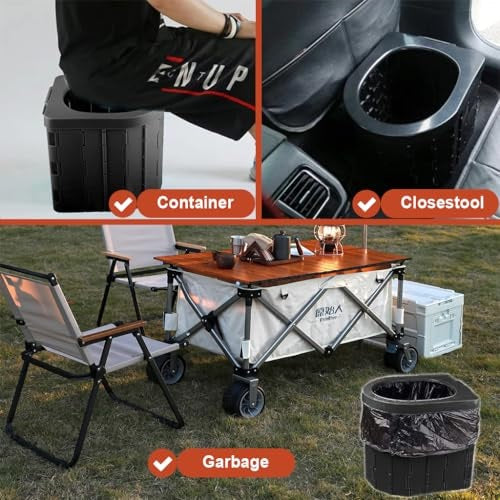 Lisslune | Heavy-Duty Foldable Portable Toilet