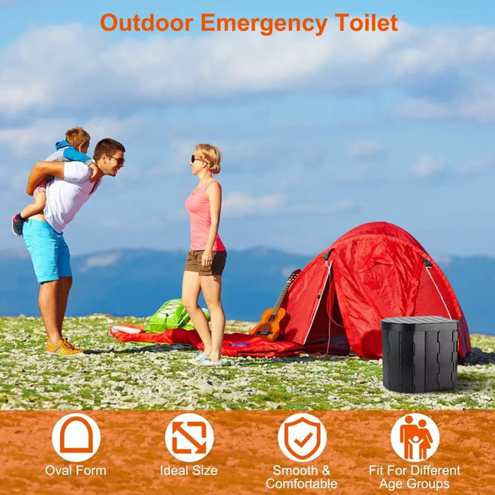 Lisslune | Heavy-Duty Foldable Portable Toilet