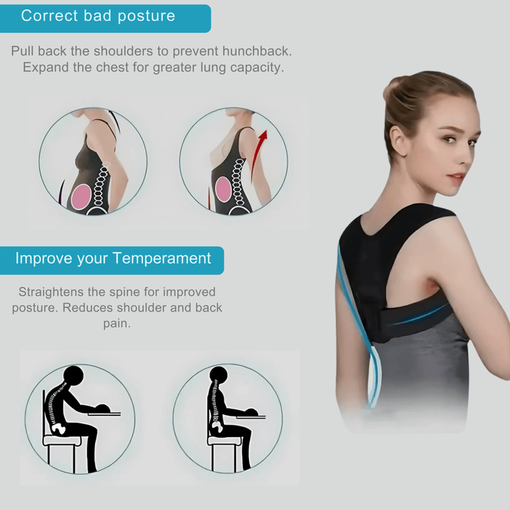 Lisslune | POSTUREFIT – Adjustable Posture Corrector for Better Alignment & Comfort