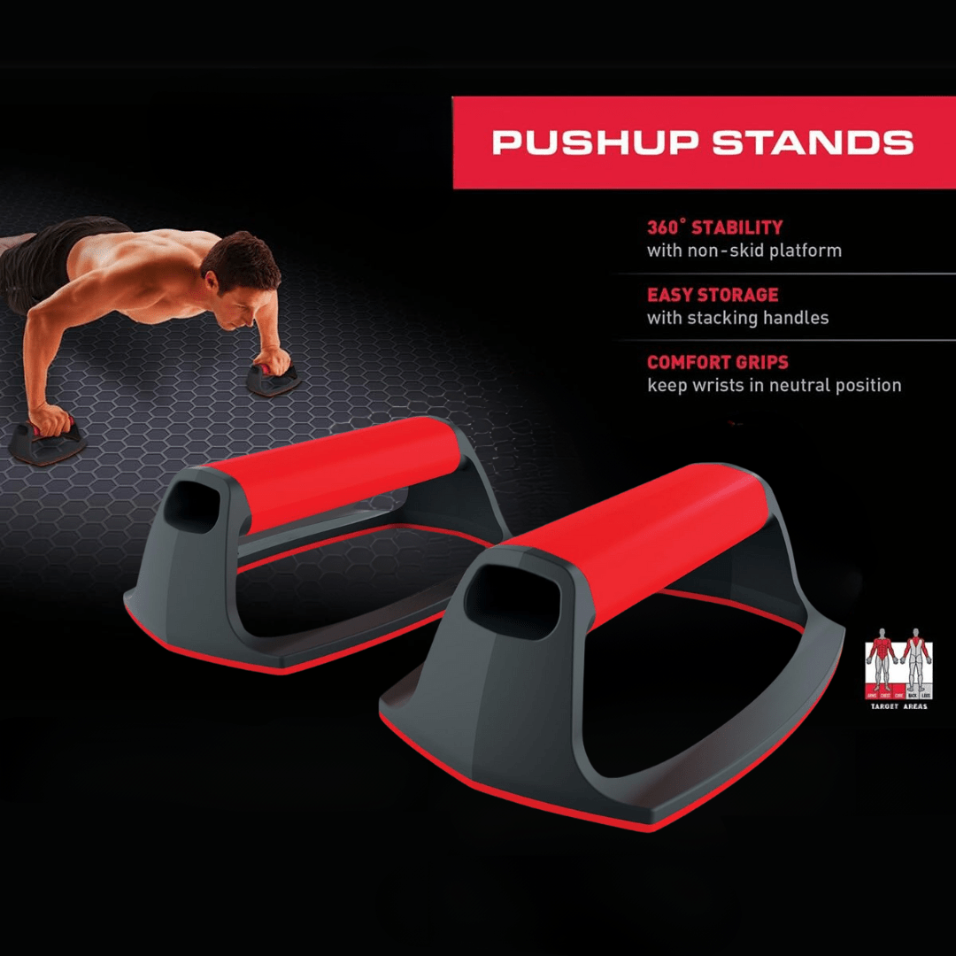 Lisslune | Power Grip Ergonomic Push-Up Support – Wrist Protection – Non-Slip and Portable Push-Up Bars for Home and Gym