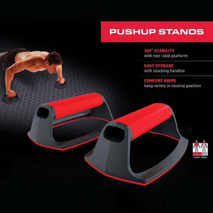 Lisslune | Power Grip Ergonomic Push-Up Support – Wrist Protection – Non-Slip and Portable Push-Up Bars for Home and Gym