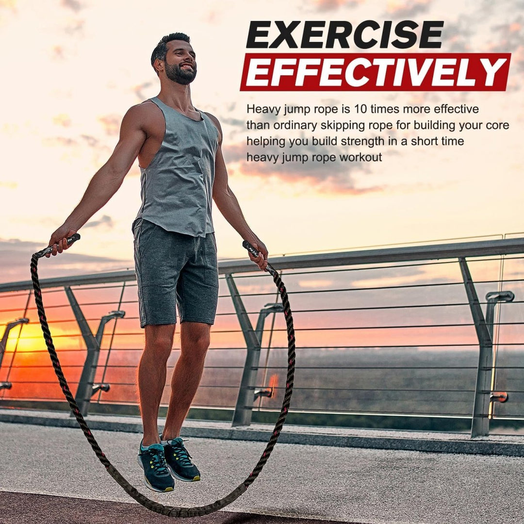 Lisslune | PowerJump – Adjustable Weighted Jump Rope for Strength, Cardio, and Endurance Training
