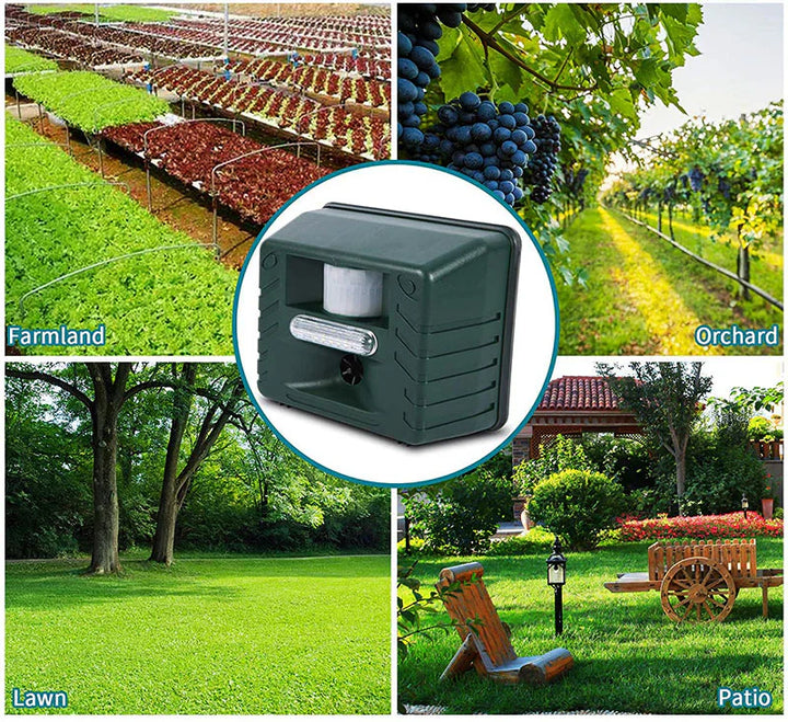 Lisslune | Ultrasonic Animal Repeller | Motion-Activated, Eco-Friendly & Safe for Gardens and Yards