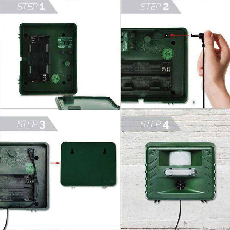 Lisslune | Ultrasonic Animal Repeller | Motion-Activated, Eco-Friendly & Safe for Gardens and Yards