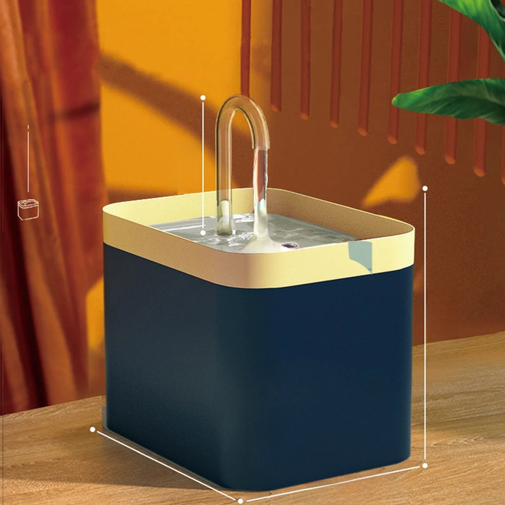 Lisslune | Ultra-quiet Pet Water Fountain with Intelligent Filtration - 1.5 l Stainless Steel