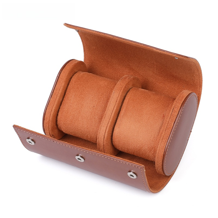 Lisslune | Vintage Leather 3-Slot Men's Watch Box for Travel