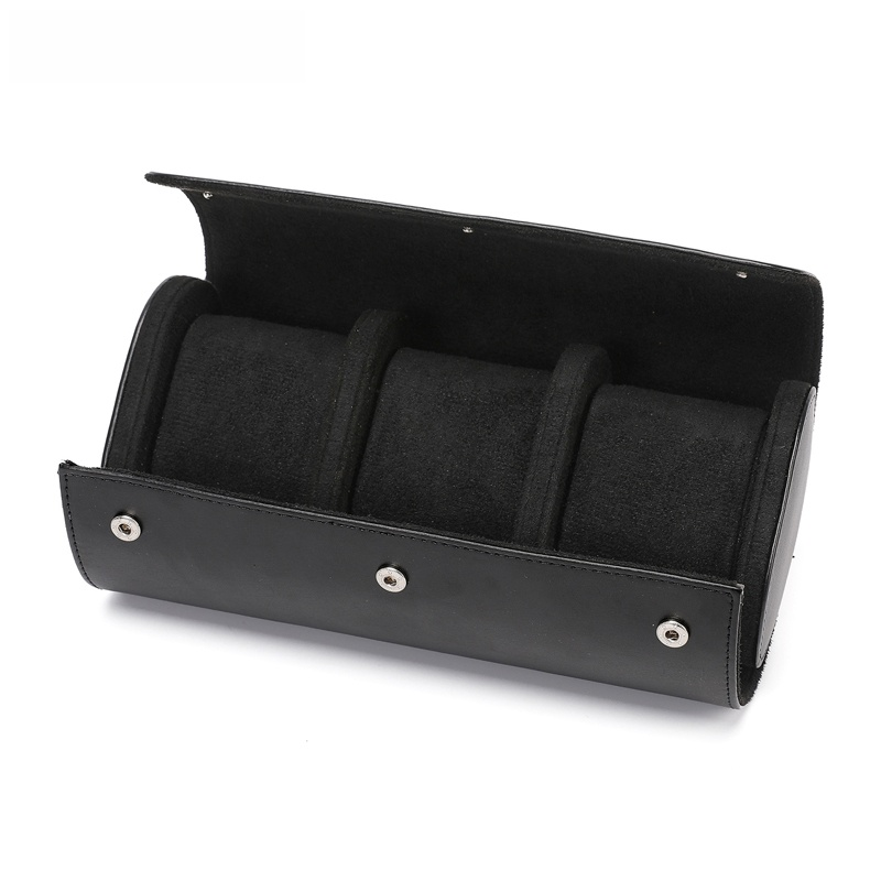 Lisslune | Vintage Leather 3-Slot Men's Watch Box for Travel