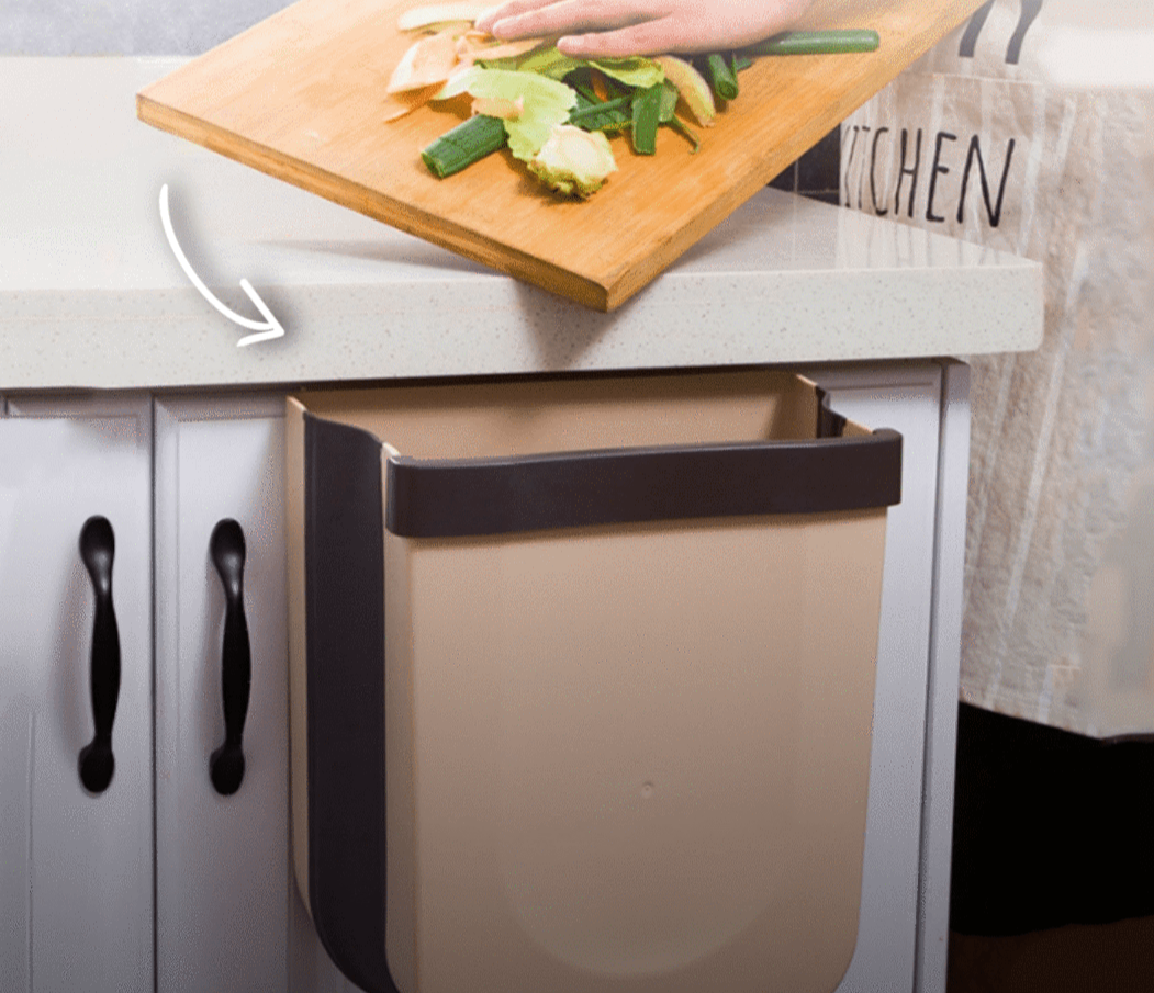 Lisslune | Practical Wall-Mounted Waste Bin - CleanFold