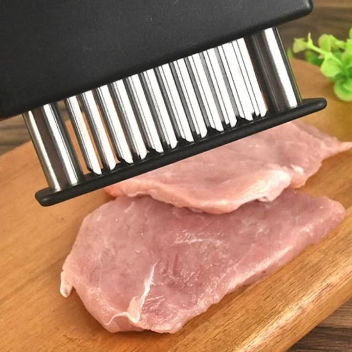 Lisslune | Meat Tenderizer with 48 Stainless Steel Blades – Easy & Safe Use