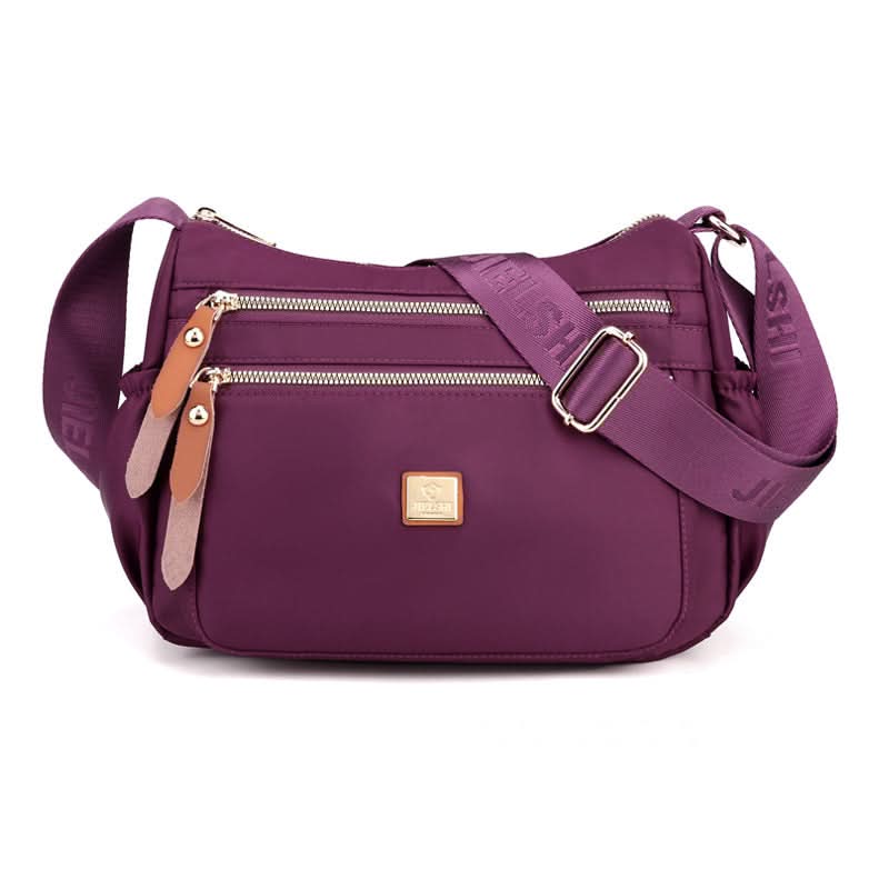 Lisslune | Lightweight Nylon Shoulder Bag with Pockets