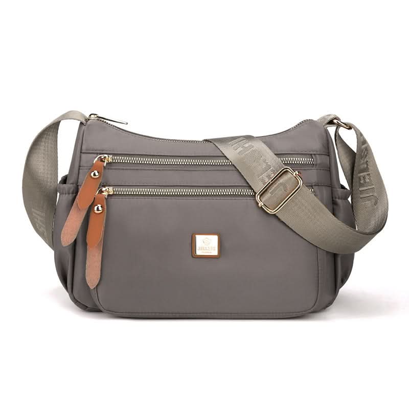 Lisslune | Lightweight Nylon Shoulder Bag with Pockets