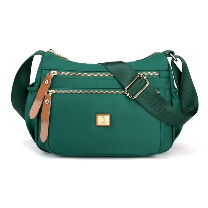 Lisslune | Lightweight Nylon Shoulder Bag with Pockets