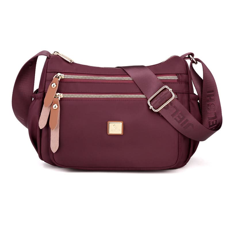 Lisslune | Lightweight Nylon Shoulder Bag with Pockets