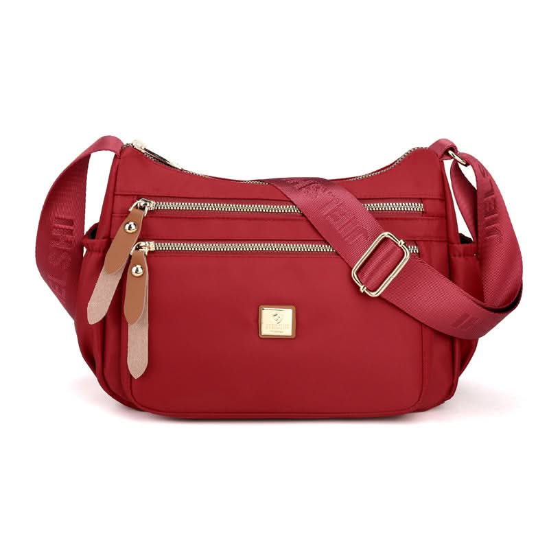 Lisslune | Lightweight Nylon Shoulder Bag with Pockets