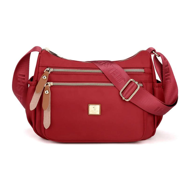 Lisslune | Lightweight Nylon Shoulder Bag with Pockets
