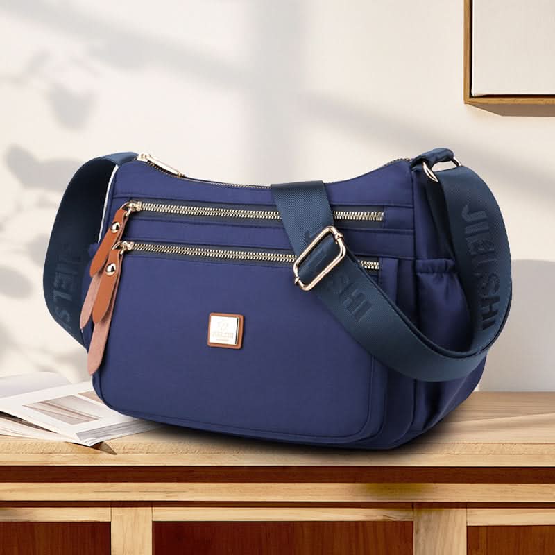 Lisslune | Lightweight Nylon Shoulder Bag with Pockets