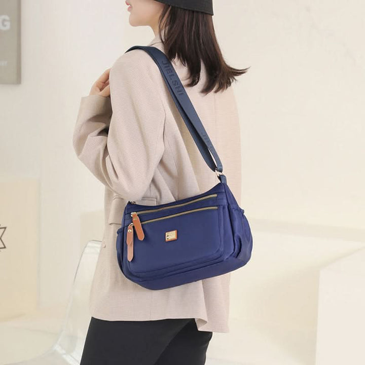 Lisslune | Lightweight Nylon Shoulder Bag with Pockets