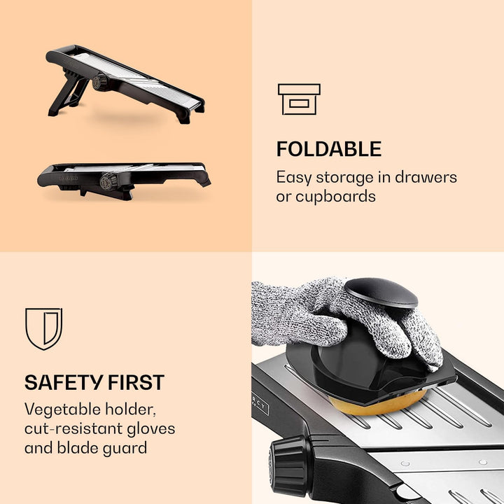 Lisslune | Premium food slicer with cut-resistant gloves