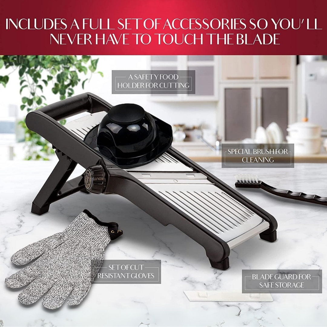 Lisslune | Premium food slicer with cut-resistant gloves