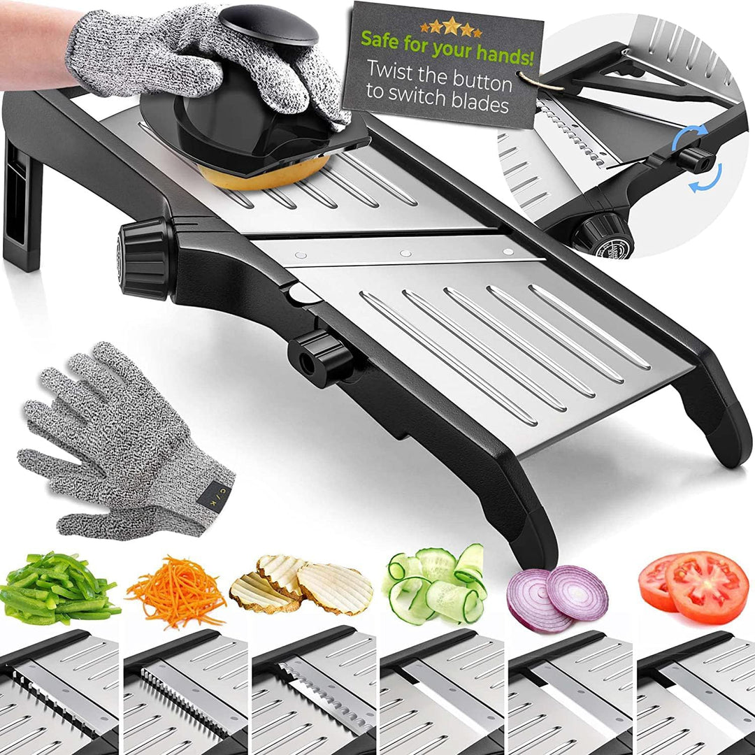 Lisslune | Premium food slicer with cut-resistant gloves