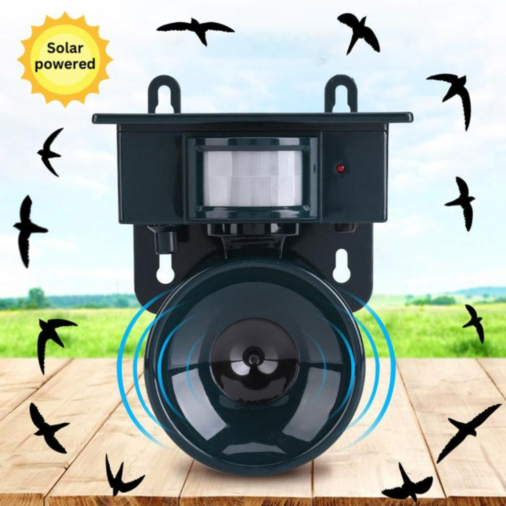 Lisslune | Motion Sensor Bird Deterrent for Crows: Ideal Pigeon Repeller with Sound Scarer
